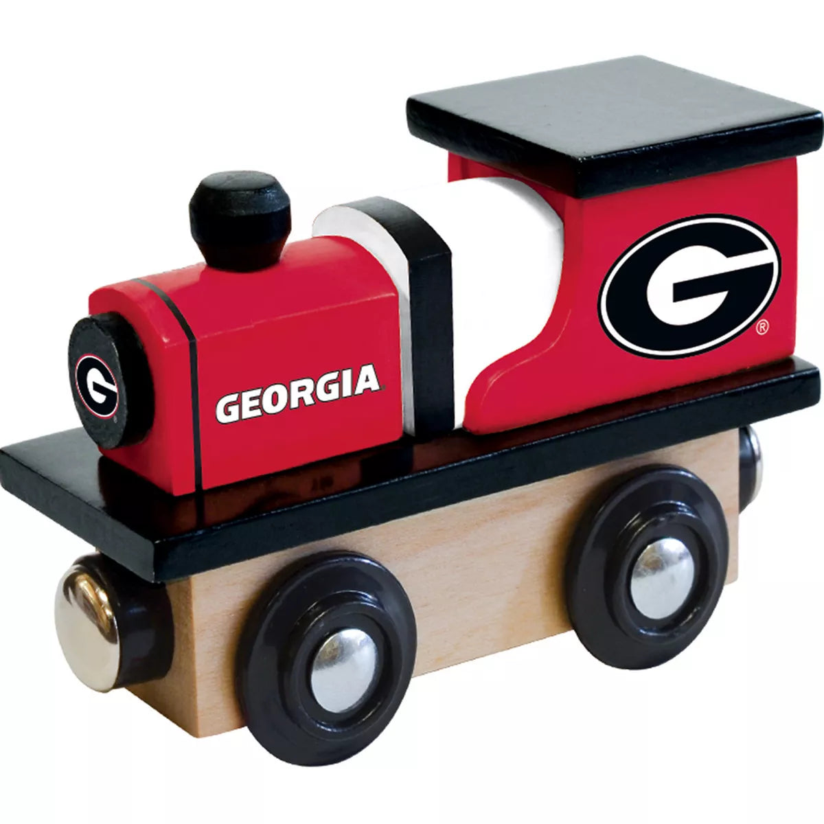 Masterpieces Officially Licensed NCAA Georgia Bulldogs Wooden Toy Train Engine for Kids