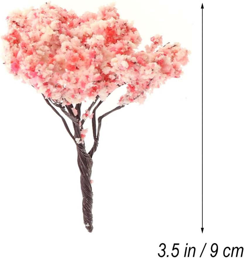 10Pcs Miniature Model for Diorama Scenery Layout Flower Landscape Decor for Train and Park Street Models