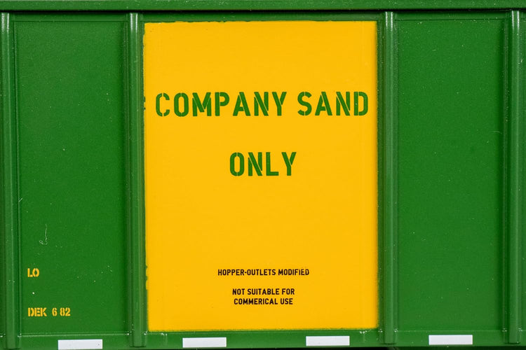 HO scale MKT PS-2 two bay covered hopper model by BYMRR Train Store, showing detailed late version with brown and gray paint.