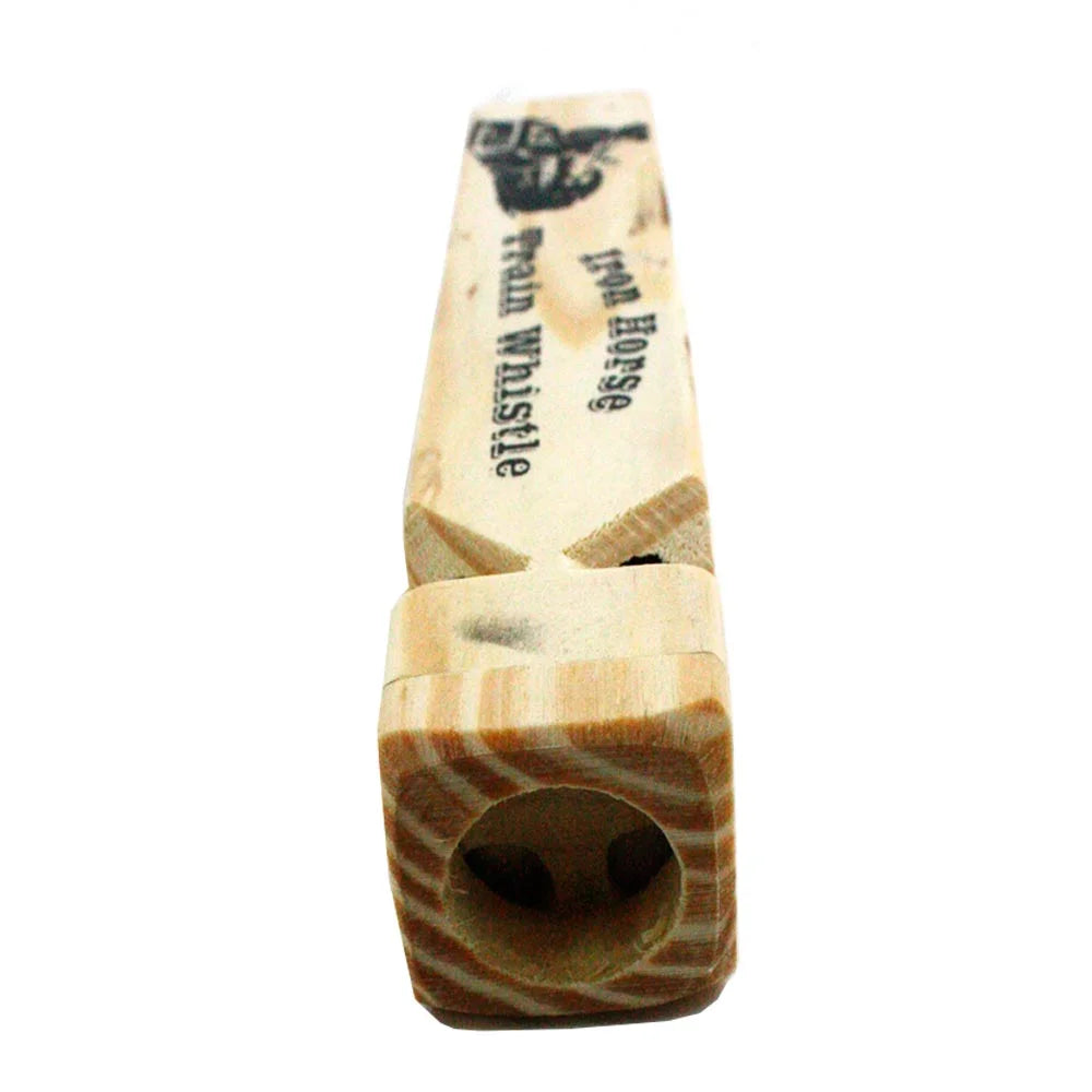 2 X Train Whistle Wooden Iron Engine Sound 7" Choo Choo Noisemaker Kids Toy Gift