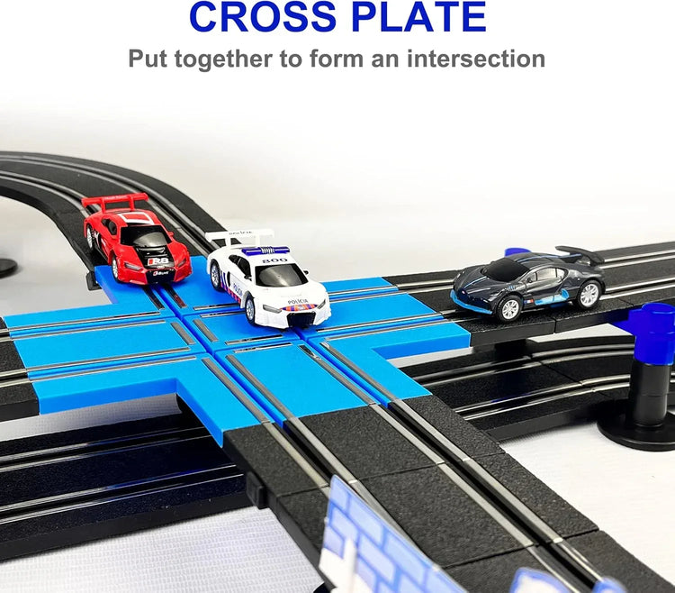 High-speed dual track slot car racing set with four licensed vehicles from AGM MASETCH by SHANTOU CHENGHAI YINGBAO.