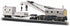 HO scale Bachmann crane car with gray boom and tender for maintenance of way, detailed model for model railroads.