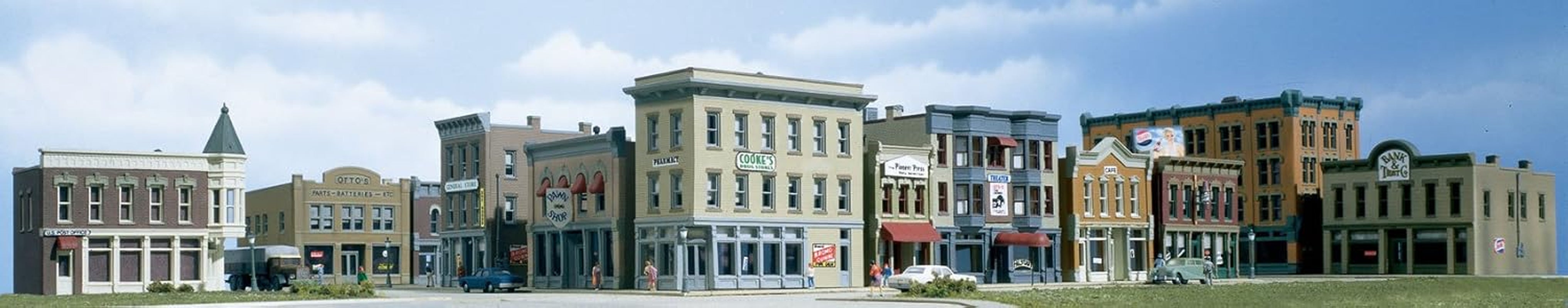 N Scale Town and Factory Building Set by Woodland Scenics