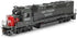 HO Scale Athearn GP40P-2 locomotive with DCC and sound, Southern Pacific 1980s model 
