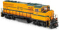 HO Scale Athearn Maine Central GP40-2L locomotive with DCC and sound, model ATHG64946, detailed model train in blue and gray colors.