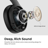 Active Noise Cancelling Bluetooth Over-Ear Headphones with Microphone - BYMRR Train Store