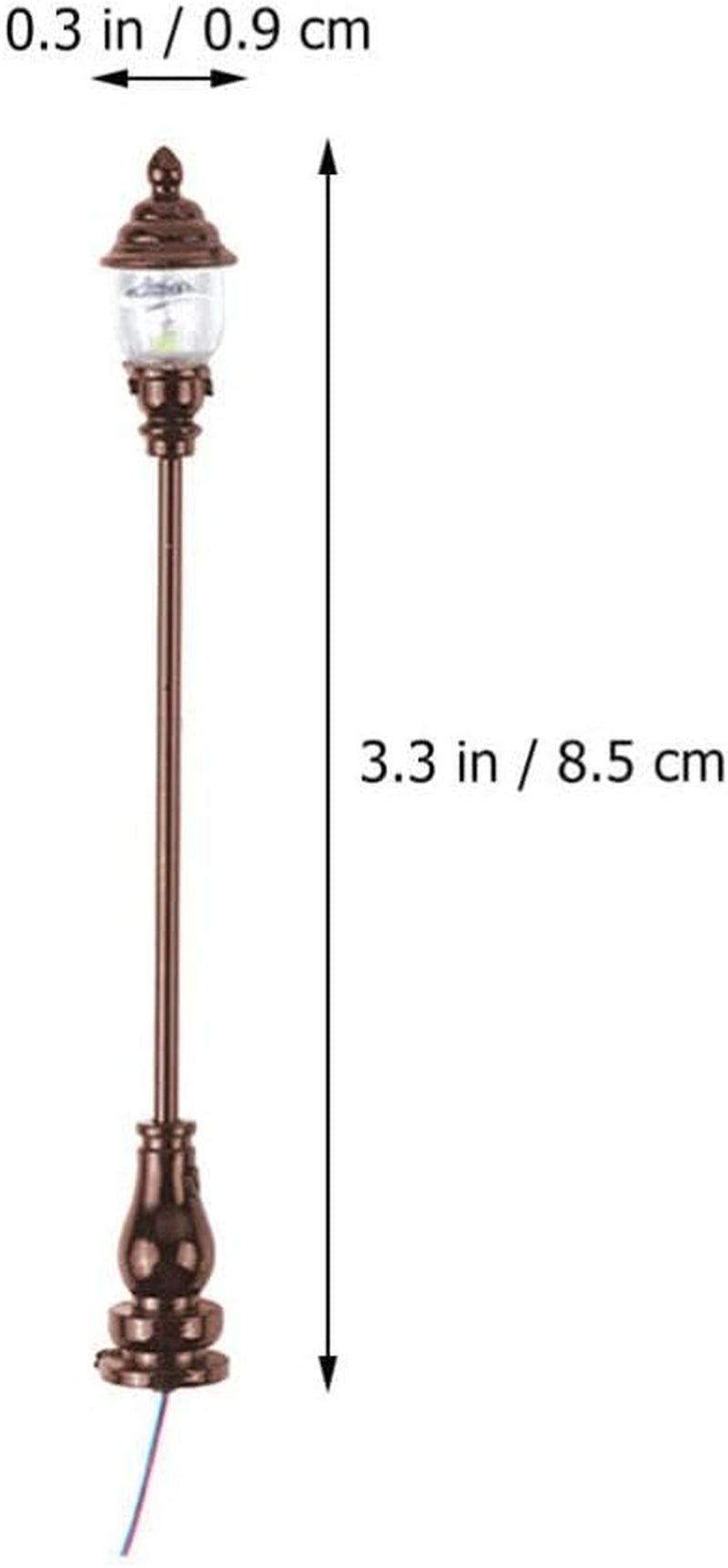 Uonlytech 8-Piece Miniature Garden Light Set for Dollhouses and O Gauge Trains - Decorative Lamps for Nativity Scenes and Model Street Displays