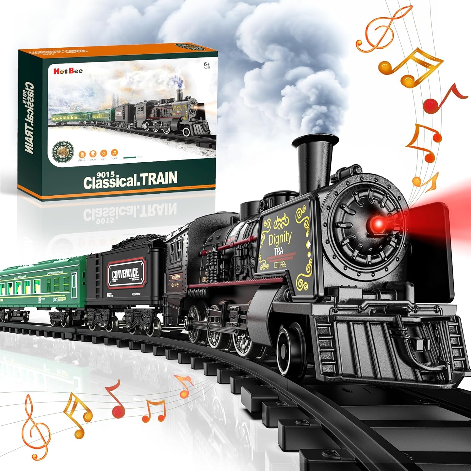 Ultimate Premium Hot Bee Train Set - Engaging Smoke, Lights & Sound Experience for Kids 3+