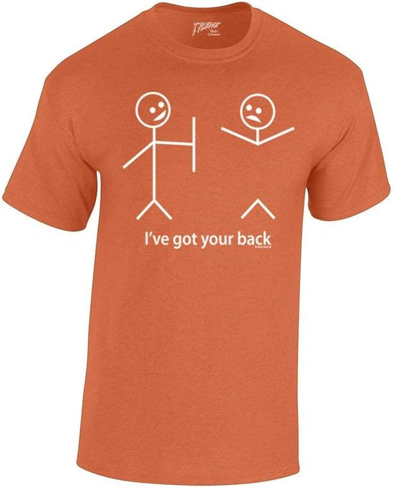 Humorous Short Sleeve T-Shirt Featuring Stick Figures and Witty Phrases