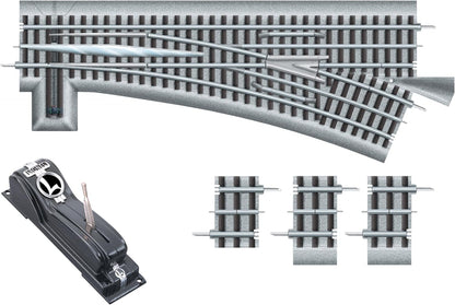 Fastrack 036 Manual Switch, Electric O Gauge, Left Hand, for 14 Years Old and Up