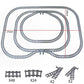 50-piece BYMRR Train Store city train track rail set with straight rails and building blocks for kids&
