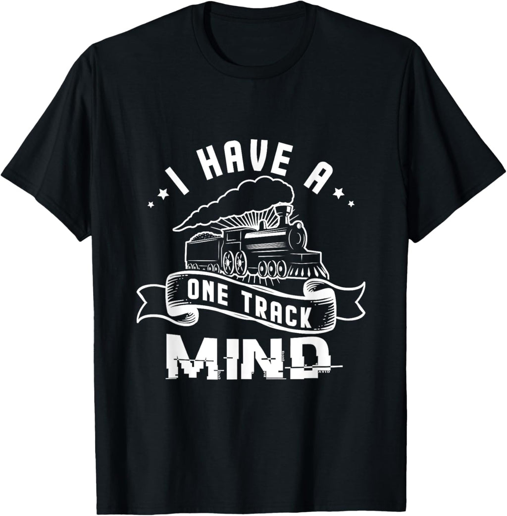 I Have a One Track Mind Gifts for a RC Train Railroad Trains T-Shirt