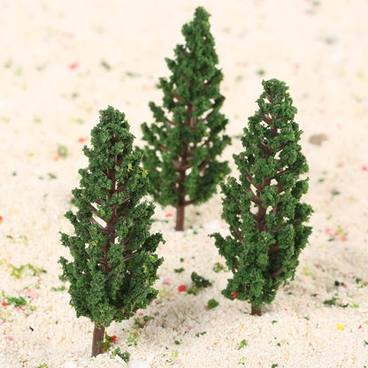 Yetaha 50-Piece River Diorama Model Trees Set, OO/HO Scale Pine and Cedar Trees for Woodland Scenery and Railroad Landscape Architecture