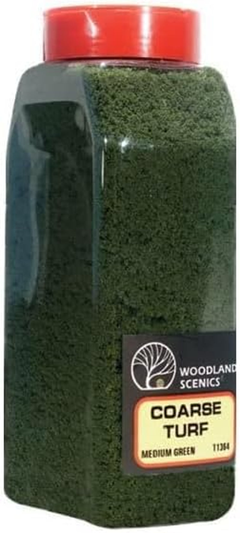 Woodland Scenics Coarse Shaker Bundle - Light Green, Medium Green, and Dark Green (Pack of 3) with Paintbrushes