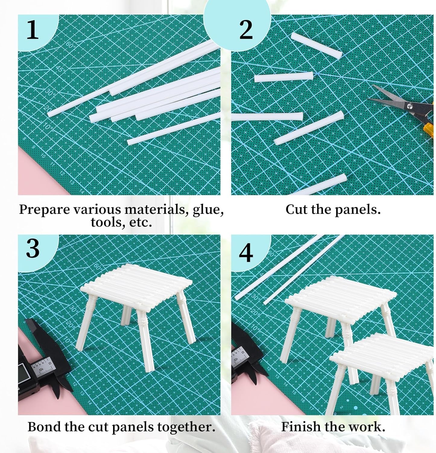 Get Creative with 25 Pcs of ABS Plastic Round Tubes in 5 Sizes for Your DIY and Craft Projects! Perfect for Architectural Models!