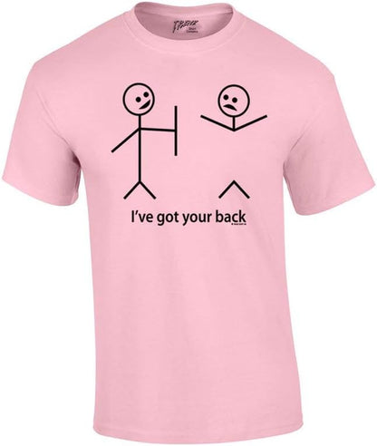 Humorous Short Sleeve T-Shirt Featuring Stick Figures and Witty Phrases
