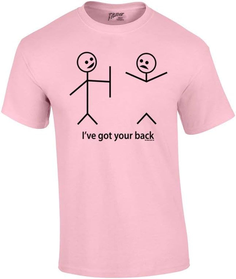 Humorous Short Sleeve T-Shirt Featuring Stick Figures and Witty Phrases