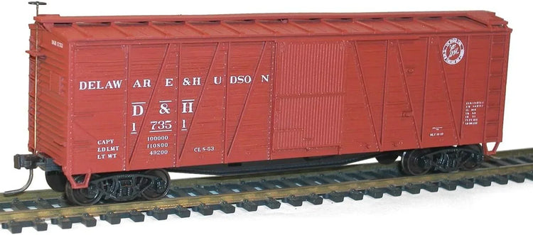 HO Scale 40-Foot Single Sheath Wood Boxcar - Delaware & Hudson (D&H) Model ACU4329 - BYMRR Train Store
