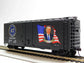 HO scale Micro-Trains boxcar kit featuring Donald Trump 2025 Presidential Edition, with detailed model and accurate markings.
