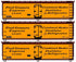Accurail Inc Fruit Growers Express three-car model train set with detailed freight cars on a rail track.