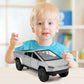 Silver 1:36 scale diecast Cybertruck pickup toy car by BYMRR Train Store, pull-back model for collectors and children ages 3 and up