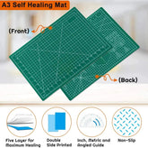 Anezus self-healing double-sided rotary cutting mat, 12x18 inches, with grid lines for sewing, scrapbooking, and fabric projects.