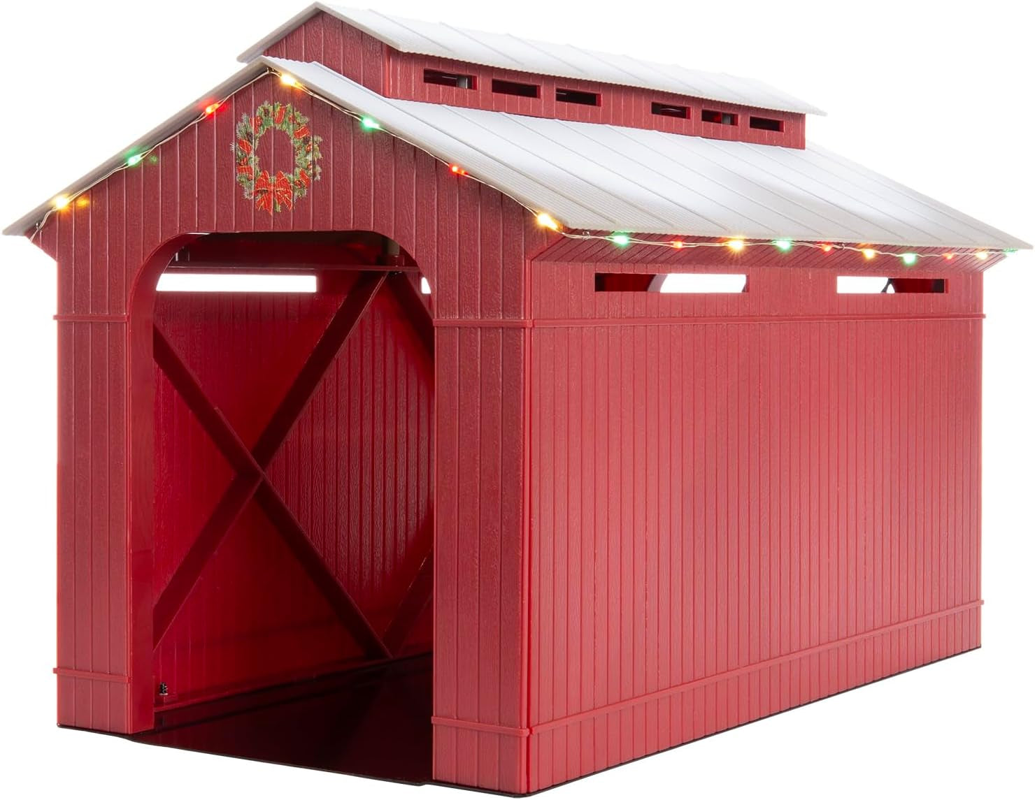 Lionel Christmas Electric O Gauge Model Train Accessories - Lighted Half Covered Bridge (1929090)