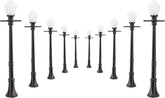 Artudatech 10-piece LCX04 model railway lamppost street light set with O scale LEDs for detailed train layouts