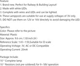 Artudatech 10-piece LCX04 model railway lamppost set with O scale LEDs, detailed street lights for model train layouts.