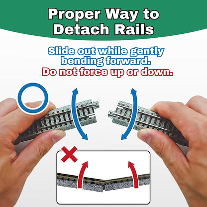 KATO N Scale 20-100 Unitrack R249-45 Curve Track Set (8 Pieces) with 15x15cm Track Cleaning Cloth – Snap-Together Rail System for Seamless Layout and Effortless Maintenance