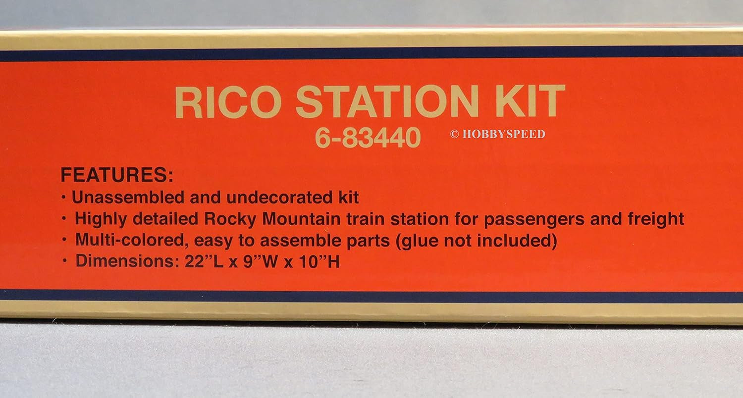 Lionel Rico Rocky Mountain Passenger Train Station Model Kit by BYMRR Train Store, detailed miniature train station for model railroads