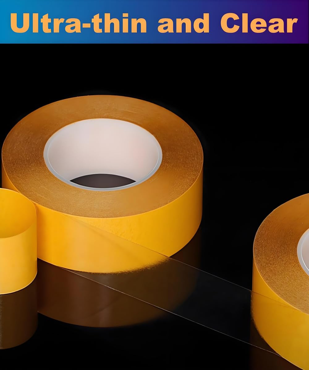 Ultra-Thin Heavy-Duty Double-Sided Adhesive Tape - 2" x 85' for DIY, Rug Installation, Cat Scratch Prevention & More!