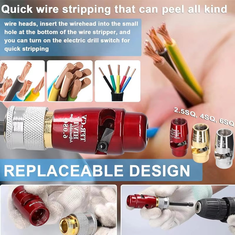 Electric Wire Stripper - High-Speed Wire Peeling Tool for Power Drill and Wire Stripping Applications
