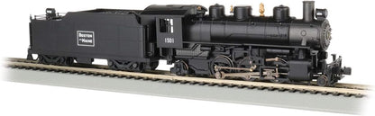 Prairie 2-6-2 Steam Locomotive with Smoke and Tender - Boston & Maine #1501 - HO Scale Model