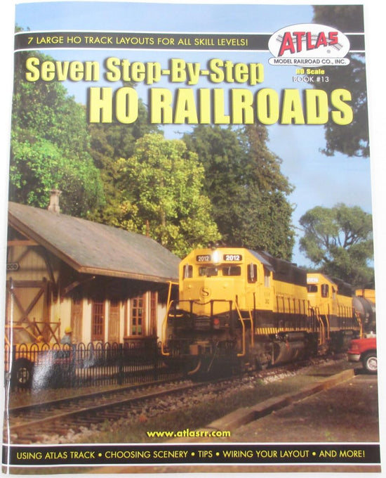 Atlas Model 13: HO railroad guidebook with detailed illustrations and step-by-step instructions for model train setup and operation.