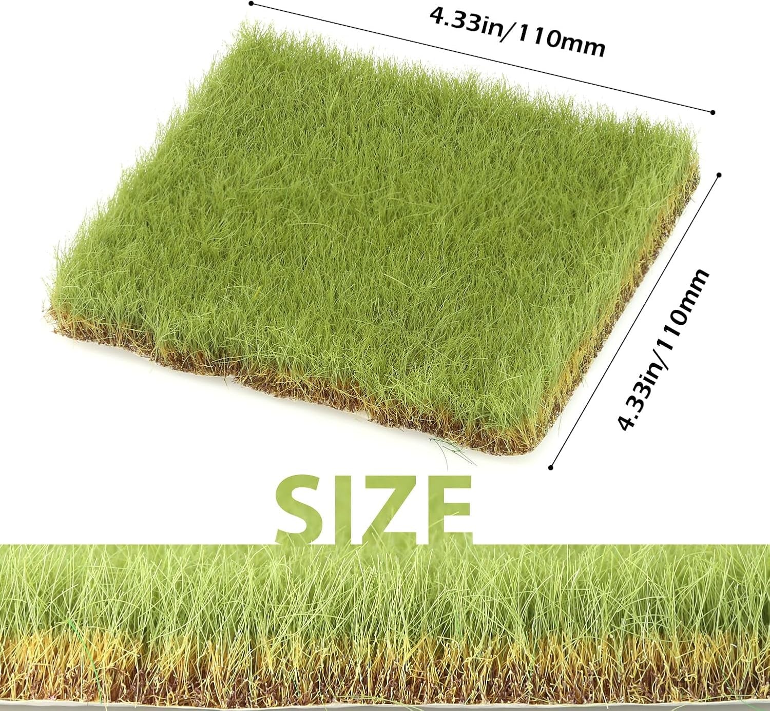 Hand-torn miniature landscape grass tufts by Zylopa for N & HO scale railways, military layouts, and model scenery.