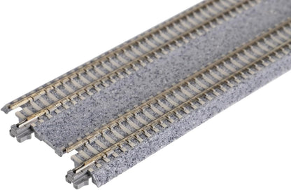 Kato USA, Inc. N Scale 9-3/4" Double Track Straight with Concrete Ties (2) - Model KAT20004