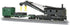 Bachmann HO Scale 250 Ton Steam Crane and Boom Tender model with detailed railcar and crane components for Chesapeake & Ohio collectors