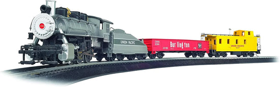 Bachmann Yard Master HO scale electric train set with detailed locomotives and cars on track, perfect for model train enthusiasts.