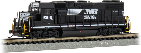 Bachmann GP38-2 model train decorated in Norfolk Southern 