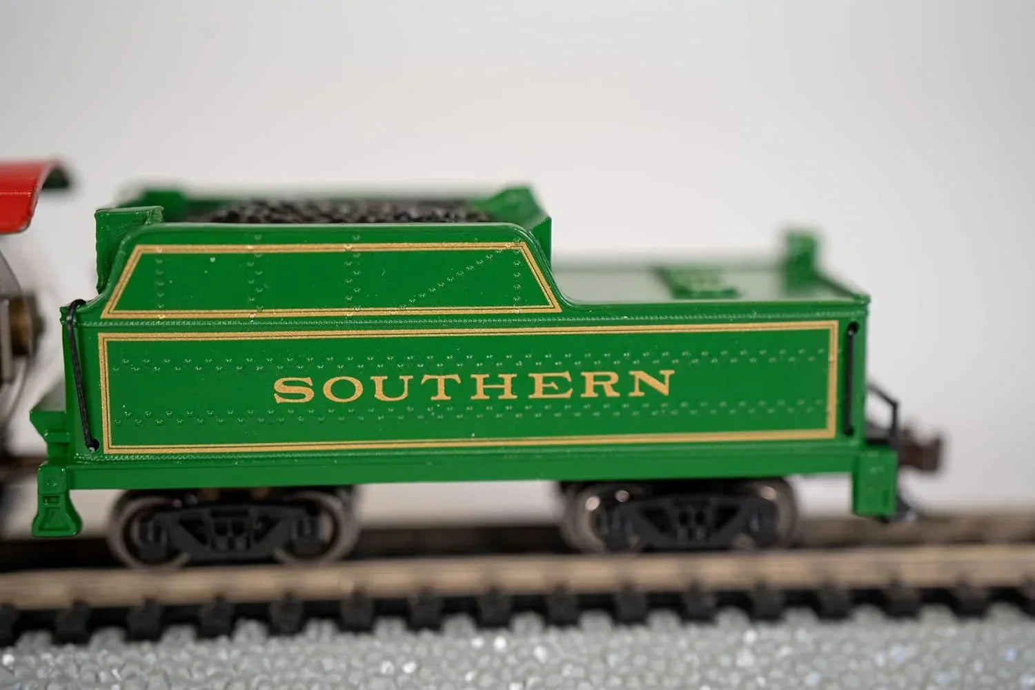 Bachmann Industries N scale Prairie 2-6-2 locomotive with tender, detailed model train for model railway enthusiasts.
