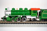 N Scale Bachmann Industries Prairie 2-6-2 locomotive with tender, detailed model train for model railway enthusiasts.