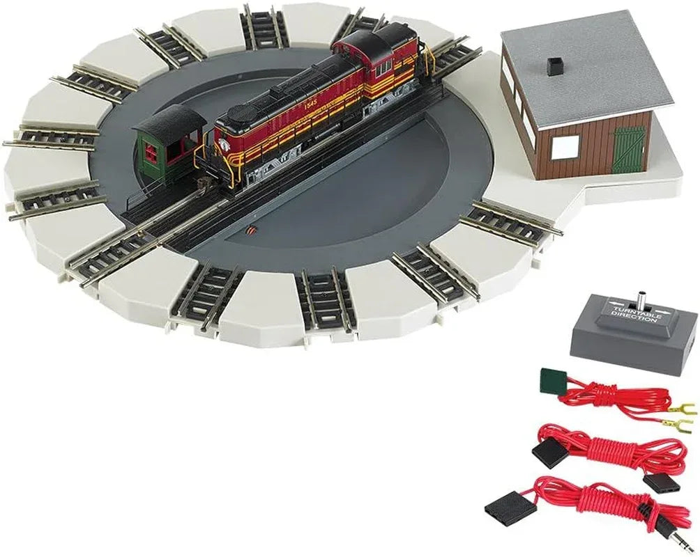 Rev up your model train setup with the Bachmann Motorized Turntable in sleek silver! - BYMRR Train Store