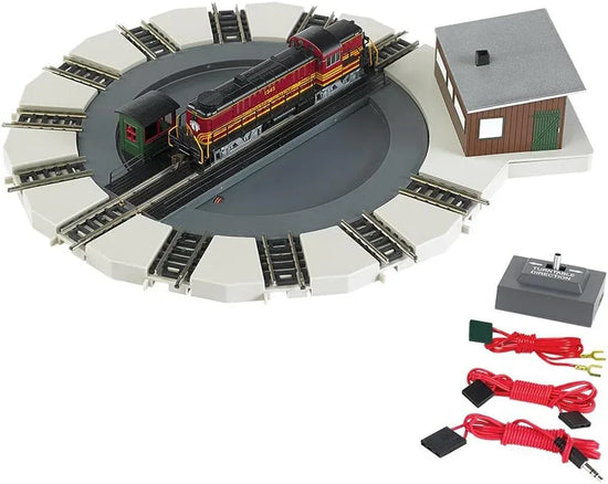 Rev up your model train setup with the Bachmann Motorized Turntable in sleek silver! - BYMRR Train Store