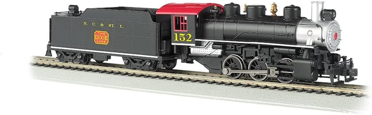 HO scale Bachmann Industries USRA 0-6-0 steam locomotive with smoke and short haul tender, N.C. & St. L. 