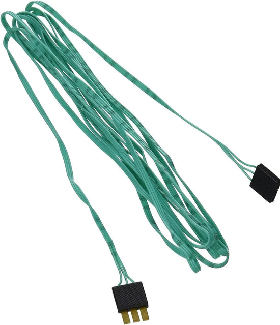 Green Bachmann Trains 10-foot remote switch extension wire for model train track control, shown in the product image.