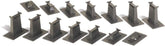 HO scale Bachmann Trains 14-piece E-Z Track graduated pier set with gray concrete piers and track components for model train layout