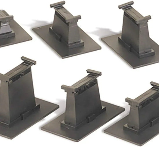 HO scale Bachmann Trains 14-piece E-Z Track graduated pier set with detailed track components and realistic scenery features.