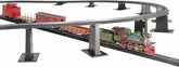 Bachmann Industries Inc. 18-piece E-Z Track graduated pier set in white for HO and On30 scale model trains.