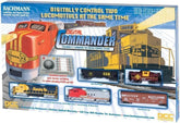 HO scale electric train set by Bachmann Industries with Digital Commander DCC system and detailed locomotive and cars.